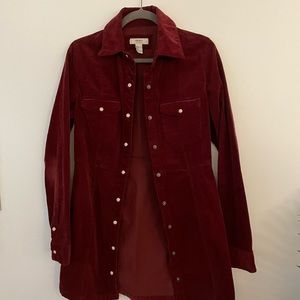 Forever 21 Maroon Corduroy Shirt
